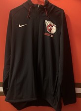 Men's Cleveland Guardians Nike Navy Authentic Therma-FIT Full-Zip Hooded Jacket picture
