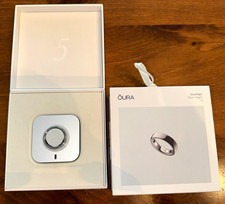 ŌURA Oura Ring 5 Silver Titanium Smart Ring Activity Tracker Size 10 w/Box picture