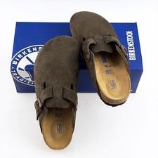 Birkenstock Boston Narrow/Wide Women Men Suede Clog Mocha Shoes EU37-45 With Box picture