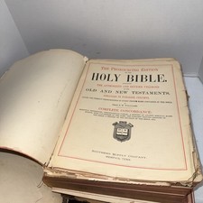 Combination Holy Bible Self-Pronouncing Edition 1870s? Memphis Tenn SS Company picture