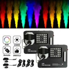 2Pcs 1500W 24LED Light 3IN1 RGB Smoke Fog Machine DMX512 Stage Vertical Sprayer picture