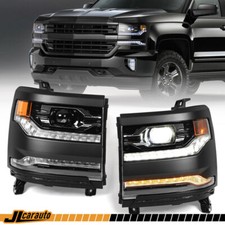 Full LED Projector Headlights For Chevy Silverado 1500 2016-2018 Right+Left picture