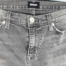 Hudson Nico Mid Crop Skinny Jeans Size 27 Ankle Zip Gray picture