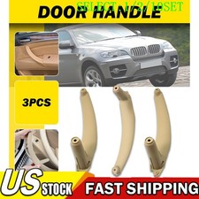 3pcs Beige Inner Door Panel Handle Pull Trim Cover For BMW E70 X5 X6 07-14 1~10X picture