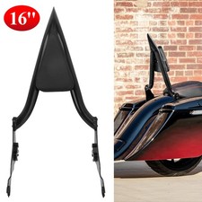 Black 16'' Backrest Sissy Bar For Harley CVO Road Glide Street Touring Road King picture