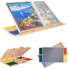 2000 Pieces Tilting & Rotating Puzzle Board with 4 Sorting Drawers, 40
