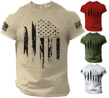 USA Distressed Flag T Shirt American Patriotic Tee  picture