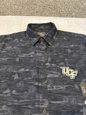 UCF Knights Colosseum Men's Polo Shirt Size Medium Black / Gray Tropical NWT picture