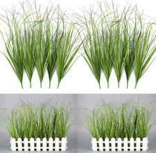 10PCS Artificial Grass Plant,UV Resistant Artificial Greenery Stems picture
