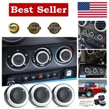 Upgraded Climate Control Knobs Compatible with 2007-2010 Jeep Wrangler, 3PCS Air picture