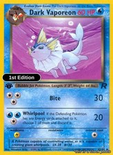 Dark Vaporeon 1st Edition 45/82 TR Pokemon MP picture