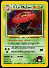 Erika's Vileplume 5/132 Holo R Gym Heroes Pokemon Unlimited Holo MP picture