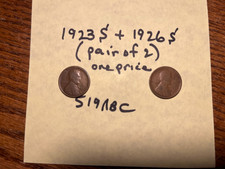(2)  coin lot 1 ea 1926S 1923S Lincoln Wheat - Good G  Buyer grade #519ABC picture