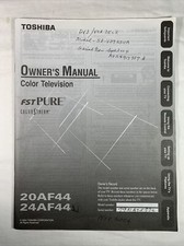 Toshiba 20AF44 24AF44 Service Manual Color Television Owners Manual  Original picture