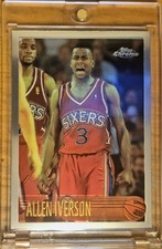 1996-97 TOPPS CHROME ALLEN IVERSON ROOKIE RC #171 MUST SEE BEAUTIFUL 💎  SHARP picture