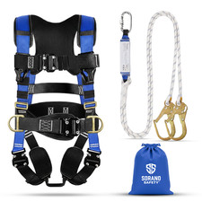 Sorano Safety Harness Fall Protection –Upgraded 4 Quick Buckles, Roofing Harness picture