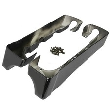 Vivid Black Stretched Extended SaddleBag Extension For Harley Touring 1994-2013 picture