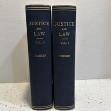 Justice and Law 2 Volume Set W. A. Fairburn 1927 1st Ed Signed Author Christmas picture