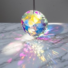 75mm Aurora Faceted Crystal Suncatcher Prism Rainbow Maker Window Garden Decor picture