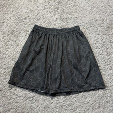 Off-Brand Designer Mesh Shorts Medium Black GG Chain Pattern Gym Black picture