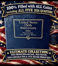 2026 US 250TH ANNIVERSARY ULTIMATE COLLECTION= PROOF/BU, LINCOLN PDS **PRESALE** picture