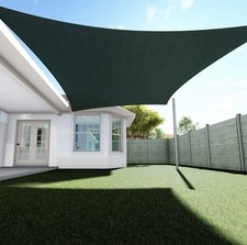 Palace World 20x20 Ft Green Sun Shade Sail pw1212 Sun Block Commercial Grade picture