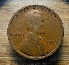 1919-D Lincoln Wheat Cent - Actual Coin Shown -  & Tracking INV#298 picture