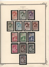 Turkey Postal Tax Stamps 1954-1958 Collection Of 90 Stamps Mostly Complete Sets picture