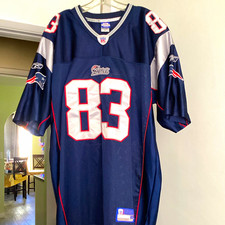 Reebok New England Patriots Wes Welker #83 NFL Jersey Men's Blue Size 56 picture