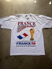 Vintage 1998 France World Cup Champions T Shirt Size XL Deadstock picture