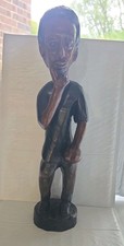 14.5 In Carved Wooden African Male picture