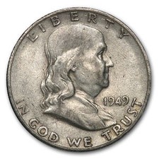 1949-S Franklin Half Dollar Fine/XF picture