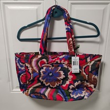 Vera Bradley Small Hathaway Tote Bossanova Bold Nylon Floral Bag NWT MSRP $110 picture