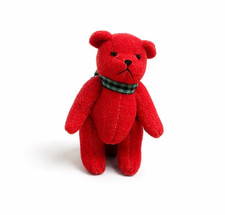 Vintage 1991 GUND Mini Gundy Red Jointed Teddy Bear Plush NIB 3.75