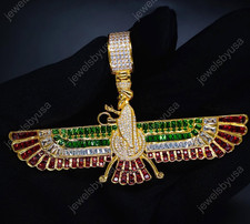 Multicolour Unique Design Pendant Cubic Zirconia Real 925 Sterling Silver picture