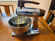 Sunbeam Mixmaster Chrome Stand Mixer w/ 2 Bowls, Beaters,  Silver/Black picture