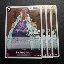 4x One Piece Card Game Zephyr Navy OP06-074 Tournament Judge Pack Promo English picture