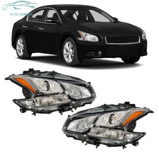 Headlight For 2009-2011-2014 Nissan Maxima Clear Light Gray Left+Right HID/Xenon picture