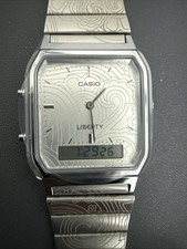 Casio AQ-230ELT-7A x Liberty Collaboration Silver Analog-Digital Watch New picture