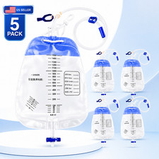 5 Pack Urinary Leg Bag,1500ml Urinary Drainage Bag with Cloth Tape, picture