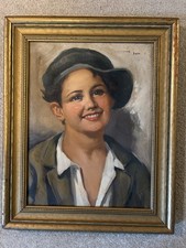 Antique Original Portrait Painting, Signed, Framed picture