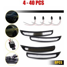 4-40x Dynamic White LED Side Marker Light w/Harness Fit Dodge Charger 2015-2022 picture