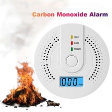 Carbon Monoxide Detector Warning Safety Alarm Sensor LED Digital Battery Powered picture