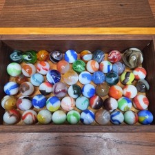 Vintage Marbles Lot of 55+ Vitro Akro Agate Peltier Alley Marble King Vacor picture