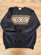 Vintage J. Crew Hand Knit Wool Sweater Small 90s Preppy READ picture