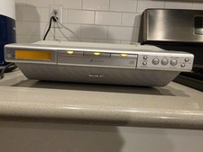 Sony ICF-CDK70 Under Cabinet 3 CD Player AM-FM Clock Radio No Remote Tested picture