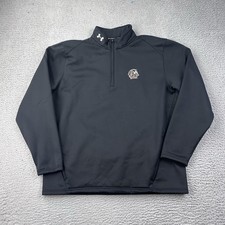 North Dakota Fighting Sioux Under Armour Quarter Zip Black Size Medium UND picture