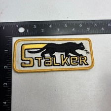 Vintage c 1980s Black Cat Panther Cougar STALKER Embroidered Patch 68SS picture