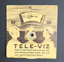 1949 Cracker Jack Tele-viz Motion Wheel, Lion Chasing A Man. picture