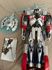 Hasbro Transformers Platinum Silver Knight Optimus Prime w/ Sword Shield picture